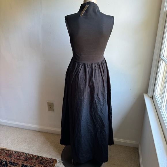 NWT J.Crew Fitted knit mockneck dress with poplin skirt in Black - Picture 8 of 15